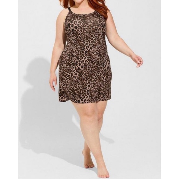 🆕 Soft Crossback Sleep Gown 2 2X 18 20 NWT Torrid New! Leopard Animal Print - Picture 2 of 6
